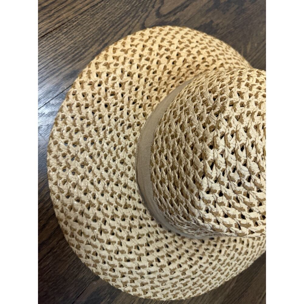 Eric Javits Neutral Raffia Fedora Sunhat Packable One Size NWT $375 - Picture 10 of 16